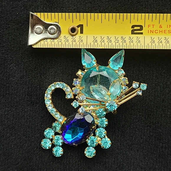 Juliana Cat Brooch Vintage RARE ! - Picture 3 of 5